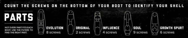 Full Tilt Ascendant Michelin Soles With Screws -Vissla Shop fulltilt parts shell compatibility